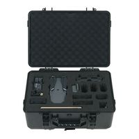 HUL Military Spec Waterproof Carrying Case for DJI Mavic Pro with iPad Mini and 4 Extra Batteries (Black)