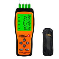 K Type Thermocouple Thermometer 4 Channel Digital Temperature Sensor Probe High Accuracy AS887