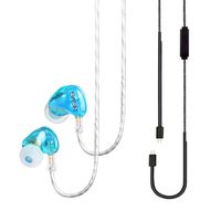 BASN Tempos Pro Ear Monitor Headphone with Dual Driver 2 Pin Connector Basic Cable and Headset Replacment Cable Universal Earphone for On Stage and Road