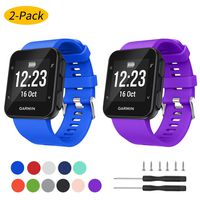 Watbro Band Compatible with Garmin Forerunner 35, Soft Silicone Watch Band Replacement Strap, for Garmin Forerunner 35 Smart Watch, Fit 5.11-9.05 Inch (130mm-230mm) Wrist