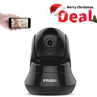 FREDI Wireless Security 1080P HD Camera WiFi IP Indoor Surveillance Camera Home Baby Pet Monitor Motion Detection 2-Way Audio Night Vision 180 Wide Angle Fisheye P2P Remote Viewing IR (908-B)