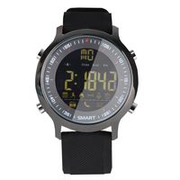 Sport smart watch buzzer sound alarm sport monitor camera watches EX18 Luminous dial long standby (Black)