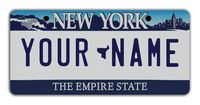 BleuReign Personalize Your Own 2000s New York State Bicycle Bike Stroller Children's Toy Car 3"x6" License Plate Tag