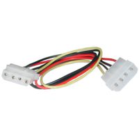 ACL 12 Inch 4 Pin Molex Extension Cable (5.25 inch Male to 5.25 inch Female), 5 Pack
