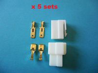 USA Seller Electric bike/Car/RC/RV 6.3mm power MOLEX Connector Plug 2-Pin M&F x 5 sets