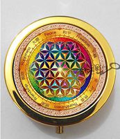 BlackKey Flower Of Life 3-Compartment Decorative Pocket Gift Box Case Organizer for Pill, Color 2 -515