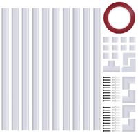 Kootek 157 Inch (1.18''W x 0.59''H) On-Wall Cord Cover Raceway Kit - Cable Management Concealer Wire Hider Cords Organizer Wrap for TV Desk Table Computer Home Office, White