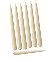 D'light Online Elegant 10 Inch Taper Premium Quality Candles, Hand-Dipped, Dripless and Smokeles - Set of 12 Individually Wrapped (10 Inch, Spice Gold)