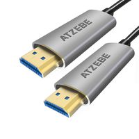 ATZEBE Fiber Optic HDMI Cable 6ft, Fiber HDMI Cable Supports 4K@60Hz, 4:4:4/4:2:2/4:2:0, HDR, Dolby Vision, HDCP 2.2, ARC, 3D, High Speed 18Gbps