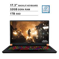 2020 MSI GS75 Stealth 17.3 Inch FHD 1080P Gaming Laptop (Intel 6-Core i7-9750H up to 4.5GHz, NVIDIA RTX 2070 Max-Q 8GB, 32GB DDR4 RAM, 1TB SSD, RGB Backlit KB, WiFi, HDMI, Win10)