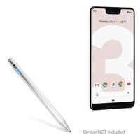 Google Pixel 3 XL Stylus Pen, BoxWave [AccuPoint Active Stylus] Electronic Stylus with Ultra Fine Tip for Google Pixel 3 XL - Metallic Silver