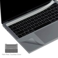 Palm Rest Protector Trackpad Cover for MacBook Pro 13 Inch A2159 A1706 A1989 Released in 2016 2017 2018 2019, with Gift Touchbar Skin -Space Gray