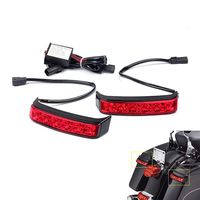 Saddlebag Housing Tail Run Brake Turn Light Lamp LED Len For Harley Touring Street Road Gilde CVO Electra Glide Ultra Classic Ultra Limited CVO 2014-2017 (Black)