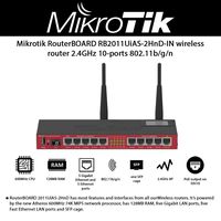 MikroTik RB2011UiAS-2HnD-IN, 4dBi, 30dBm, 600MHz, 128MB, 2. 4GHz, 5xEthernet, 5xGigabit, 1xSFP, PoE out, USB, L5