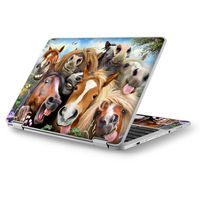 Selfie Horses - Custom Fits Apple MacBook Air 13 inch Laptop Notebook Skin Vinyl Sticker Cover Decal