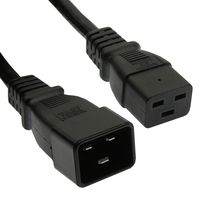 Otimo 2 Ft Power Cord C19 to C20 Black/SJT 14/3