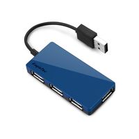 EagleTec HUB3639 USB 2.0, 4 Port Hub (Metallic Blue Color, Ultra Slim Size 9mm)