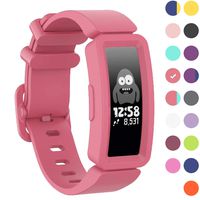 GVFM Compatible with Fitbit Ace 2 Bands for Kids 6+, Soft Silicone Bracelet Accessories Sport Strap Girls Wristbands Compatible for Fitbit Ace 2 (1-Watermelon)