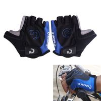 Fashion Cycling Bicycle Motorcycle Sport Gel Half Finger Gloves Blue Size L