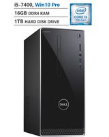 Dell Inspiron Business Desktop, Intel Core i5-7400 3.00GHz Processor (6MB Cache, Up to 3.50GHz), Intel HD Graphics 630, 16GB Memory, 1TB Hard Disk Drive, Windows 10 Pro, Black