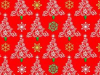 Pack of 1, Trees & Flakes 24" x 417' Half Ream Roll Gift Wrap for Holiday, Party, Kids' Birthday, Wedding & Special Occasion Packaging