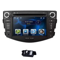 hizpo 7 Inch Double Din Car Radio Stereo for Toyota RAV4 2006 2007 2008 2009 2010 2011 2012 Support GPS Navigation Mirrorlink Bluetooth OBD2 Multi Touch Screen + Backup Rear View Camera