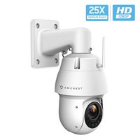 Amcrest WiFi Outdoor PTZ IP Camera, Wireless Pan Tilt Zoom (25x Optical) Security Camera, Dual-Band 2.4ghz/5ghz, Starvis Low Light, 328ft Night Vision, IP66 Weatherproof, 1080P 2-Megapixel, IP2M-858W