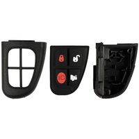 qualitykeylessplus Replacement Keyless Entry 4 Button Case and Pad for Jaguar Remote FCC ID CWTWB1U243, NHVWB1U241