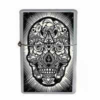 Wind Proof Dual Torch Refillable Lighter Skull-075