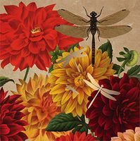 Autumn Flare Metallic Paper Luncheon Napkin, Set of 20-7 x 1 x 7 Inches