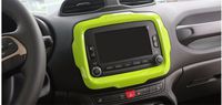 Dwindish ABS Dash Board Car DVD Player GPS Frame Trim Cover For Jeep Renegade 2015 Up Green