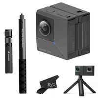 Insta360 EVO 3D 360 Hybrid VR Camera with 5.7K Video and 18MP Photos - Bundle Includes Bullet Time Kit (2 Items) - Works with Oculus, Samsung Gear VR & Vive Focus