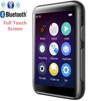 MP3 Player Bluetooth4.2 with 2.5 inch Full Touch Screen 16GB HiFi Lossless Music Player Built-in Speaker Supports FM, Video, E-Book, Electronic Dictionary, Expandable SD Card up to 128GB (Black)
