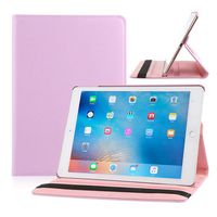 iPad Air 1st (iPad 5) Cover, TOPCHANCES(TM) 360 Degrees Rotating PU Leather Case Smart Cover Stand Support Wake/Sleep Function w Stylus Pen (Pink Silk)