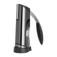 Trudeau Black Chrome Stainless Steel 6.25 Inch Lever Corkscrew Wine Bottle Opener