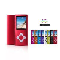 G.G.Martinsen red 8GB Versatile MP3/MP4 Player with Photo Viewer, Mini USB Port Slim 1.78 LCD, Digital MP3 Player, MP4 Player, Video Player, Music Player, Media Player