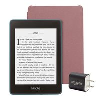 Kindle Paperwhite Essentials Bundle including Kindle Paperwhite - Wifi with Special Offers, Amazon Leather Cover, and Power Adapter