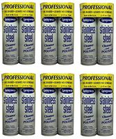 Sprayway Stainless Steel Cleaner, 2/15oz Can, Pack of 12