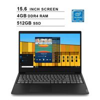 2019 Premium Lenovo Ideapad S145 15.6 Inch Laptop (Intel Celeron 4205U 1.8GHz, 4GB DDR4 RAM, 512GB SSD, WiFi, Bluetooth, HDMI, Win10 Home) (Black)