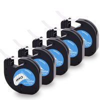 Replace for Dymo Letratag Refills Clear 16952 S0721530 Plastic Label Tape Compatible for Dymo LetraTag LT-100H Plus LT-100T LT-110T QX50 LetraTag XR XM 2000 Label Maker, 1/2'' X 13', 12mm x 4m, 5-Pack