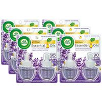 Air Wick plug in Scented Oil 12 Refills, Lavender & Chamomile, (6x2x0.67oz), Essential Oils, Air Freshener
