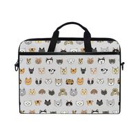 AGONA Cute Cats Dogs Animal Laptop Shoulder Messenger Bag 15 inch Case Sleeve for 14 Inch Laptop Case Laptop Briefcase Compatible Notebook MacBook Ultrabook Chromebook for Men Women