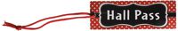 Teacher Created Resources Red Polka Dots Magnetic Hall Pass (77238)