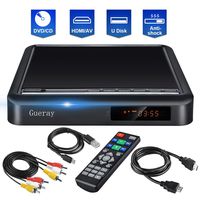DVD Player for TV CD Player Portable Disc Player with Full HD Gueray Upscaling External HDD Playback DVD-R/RW CD-R/RW USB Port Remote Control DivX AV Audio