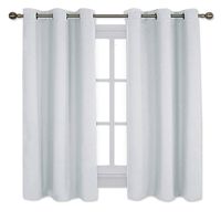 NICETOWN Window Treatment Thermal Insulated Grommet Room Darkening Curtains Drapes for Bedroom(2 Panels,42 by 63,Platinum-Greyish White)