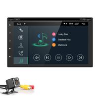 hizpo Android 9.0 Double Din Car Stereo Radio 7 Inch Touch Screen in Dash GPS Navigation Support WiFi Bluetooth Mirror Link SWC DVD Player OBD with Free Backup Camera