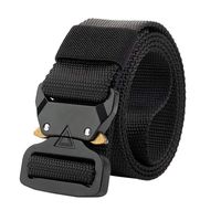 Men's Tactical Belt Heavy Duty Webbing Belt Adjustable Military Style Nylon Belts with Metal Buckle Outdoor Training Belt
