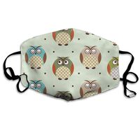 YUIOP Owl Baby Pattern Background Printed Mask Neutral Mask for Men and Women Polyester Dust-Proof Breathable Mask