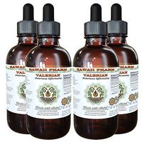 Valerian Alcohol-Free Liquid Extract, Organic Valerian (Valeriana Officinalis) Dried Root Glycerite Natural Herbal Supplement, Hawaii Pharm, USA 4x4 fl.oz