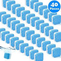 40 Pieces Solid Washing Machine Cleaner Effervescent Tablet Washer Cleaner Deep Cleaning Remover with Triple Decontamination for Bath Room Kitchen
